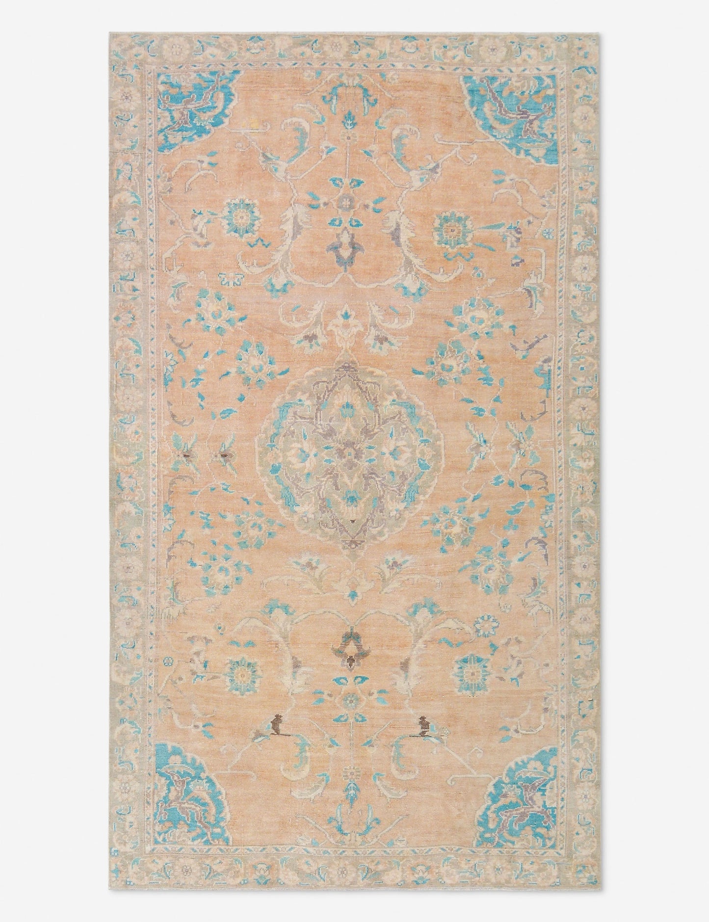 Tapis turc vintage en laine noué à la main n° 464, 1,80 m x 2,70 m