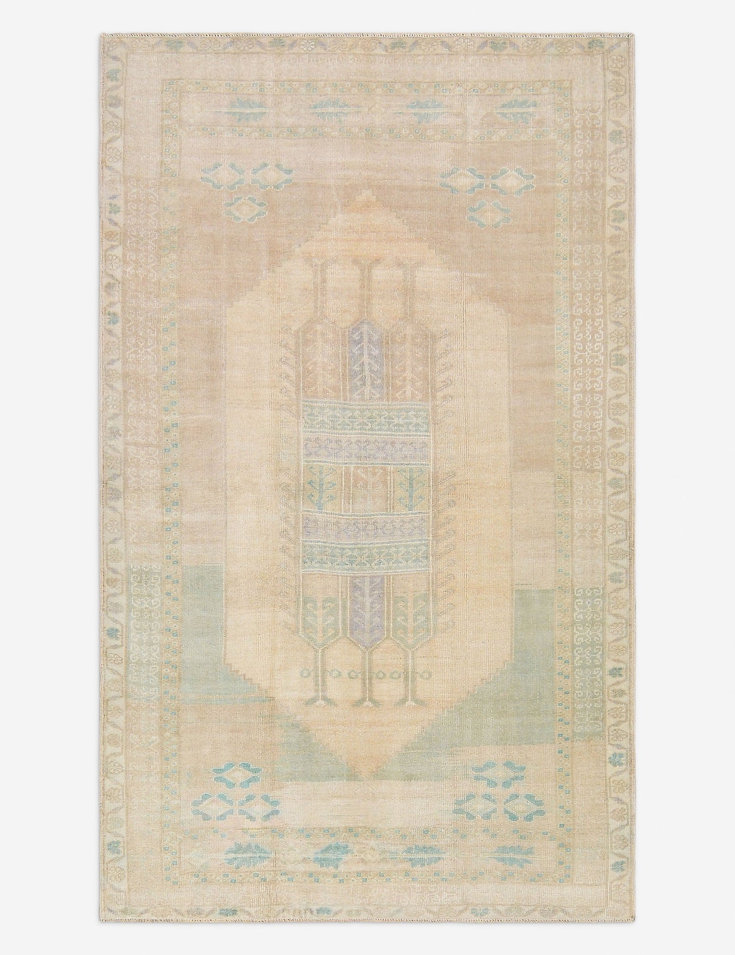 Tapis turc vintage en laine noué à la main n° 478, 1,52 m x 2,43 m