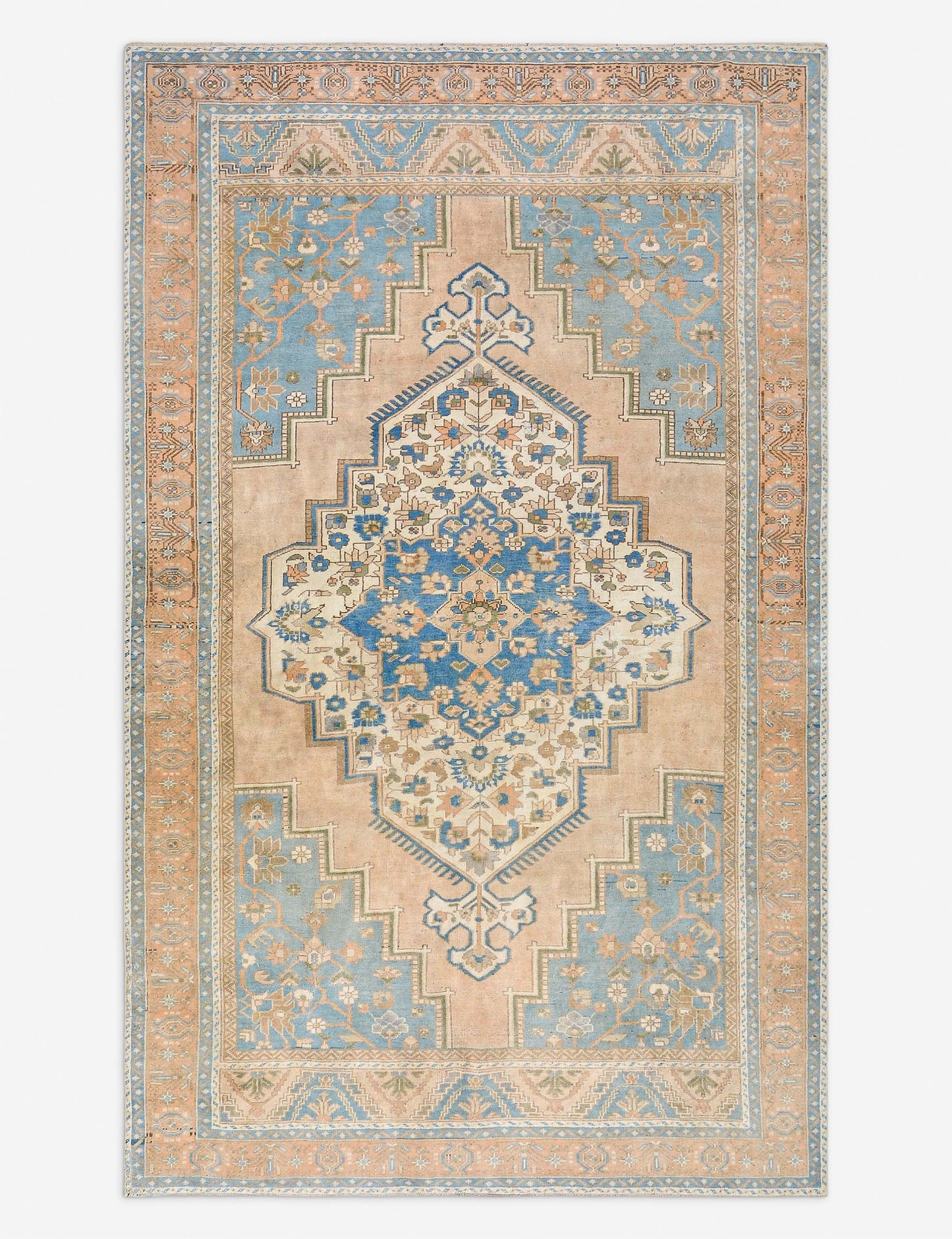 Tapis turc vintage en laine noué à la main n° 483, 1,95 m x 3 m