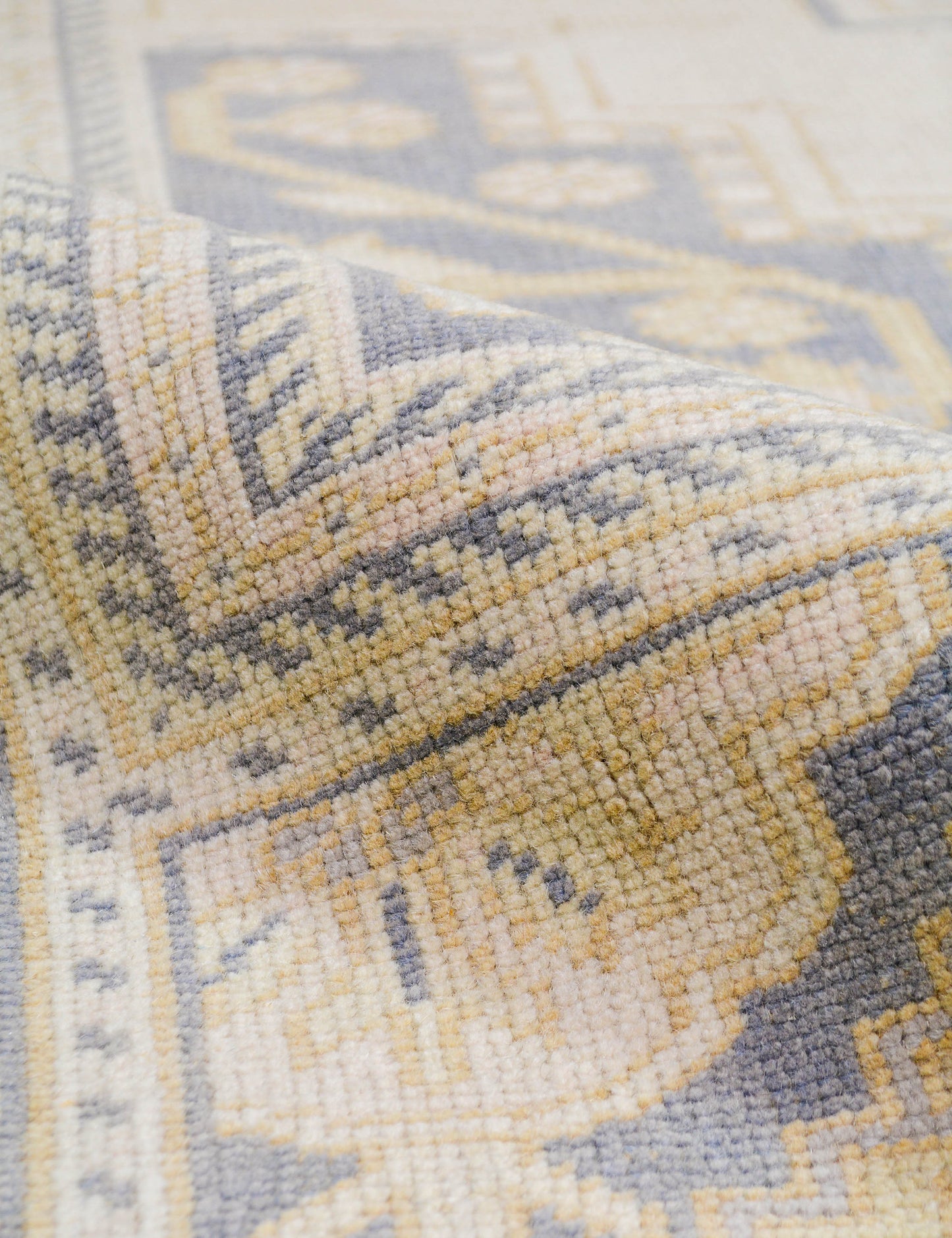 Tapis turc vintage en laine noué à la main n° 488, 1,55 m x 2,40 m