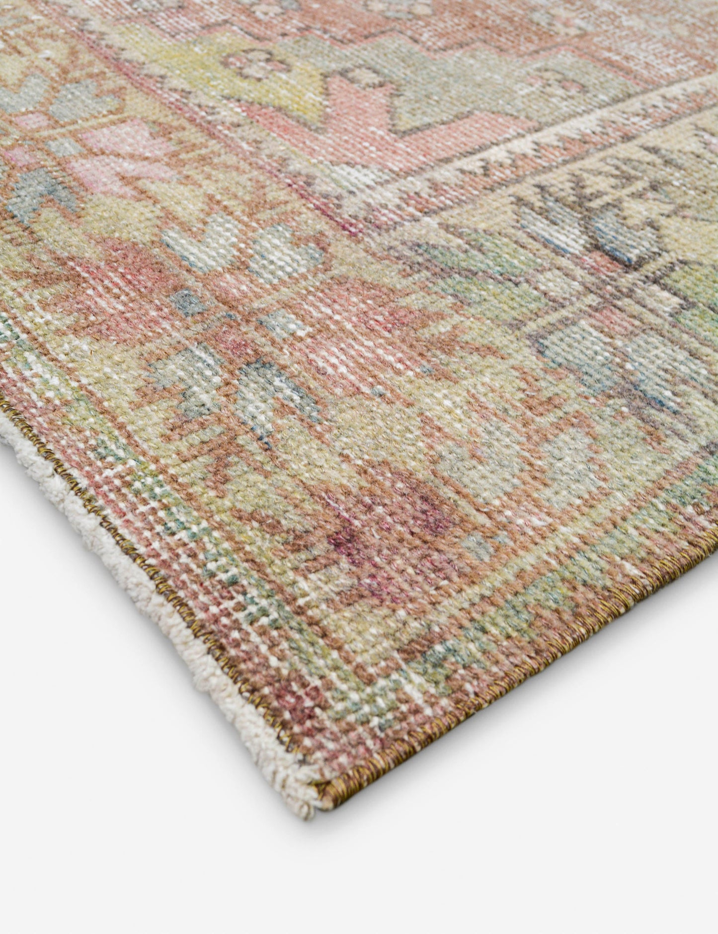 Tapis turc vintage en laine noué à la main n° 511, 1,25 m x 2,40 m