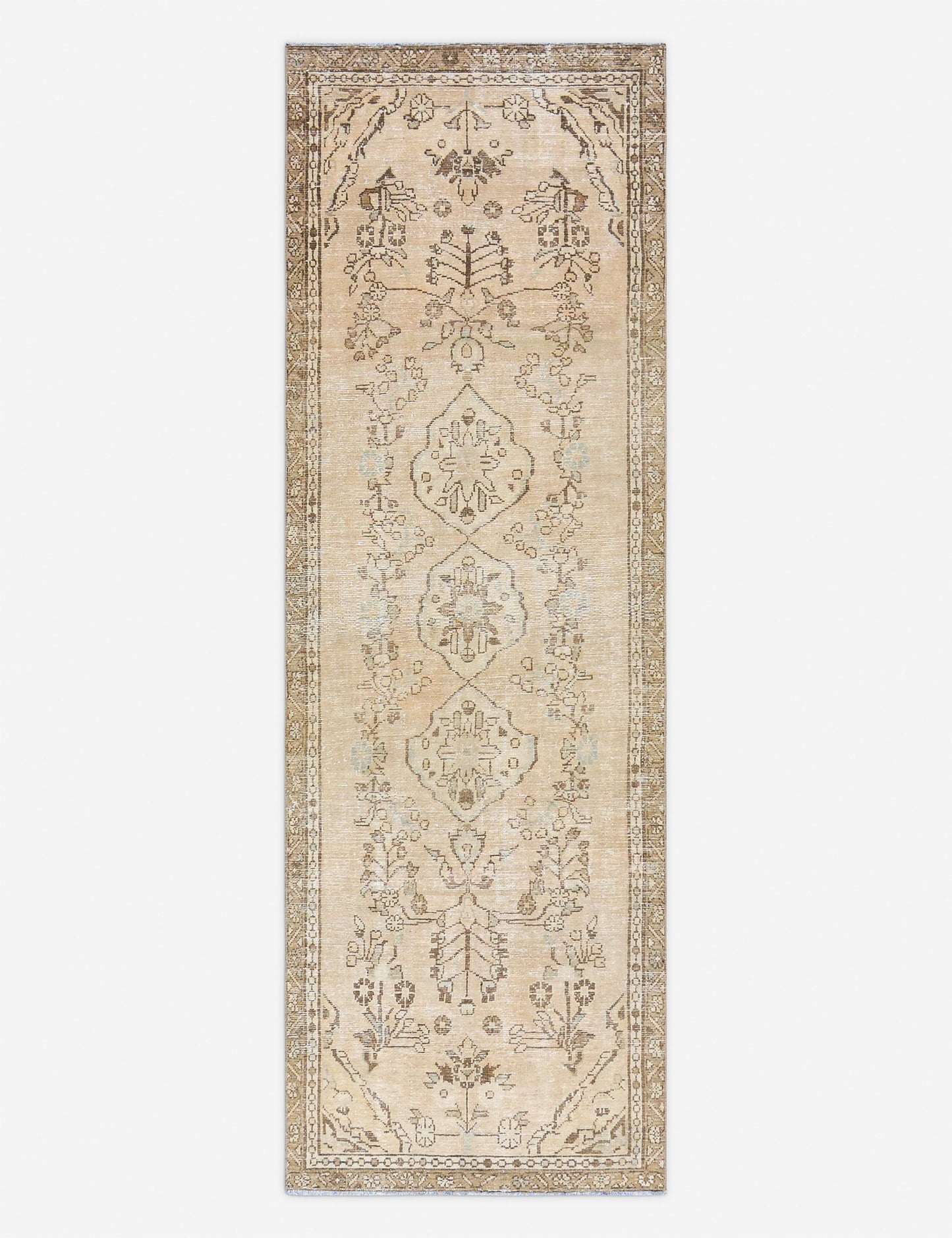 Tapis turc vintage en laine noué à la main n° 514, 90 cm x 270 cm