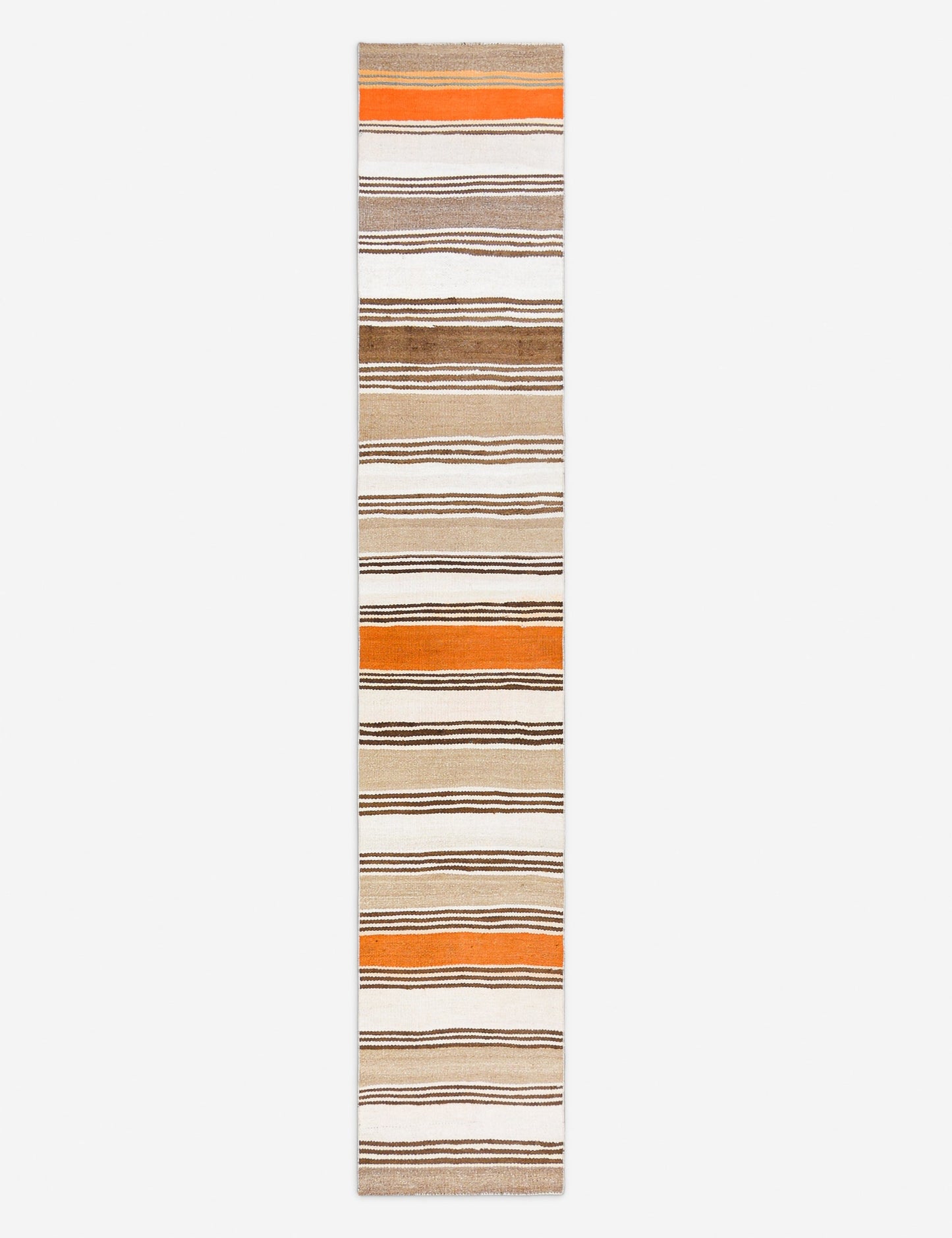 Tapis de couloir vintage turc en laine noué à la main n° 275, 60 cm x 3,60 m