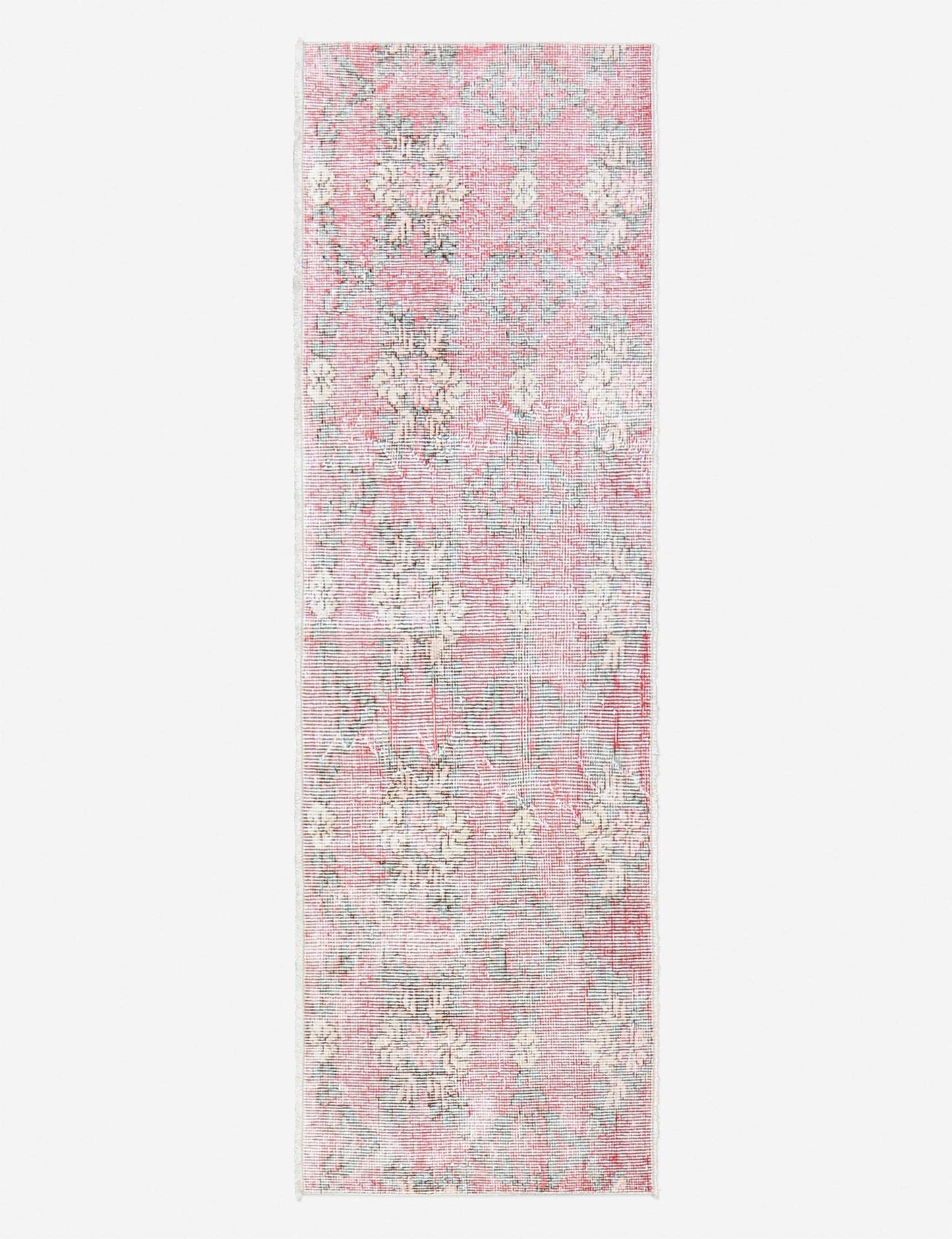 Tapis de couloir vintage turc en laine noué à la main n° 277, 60 cm x 1,80 m