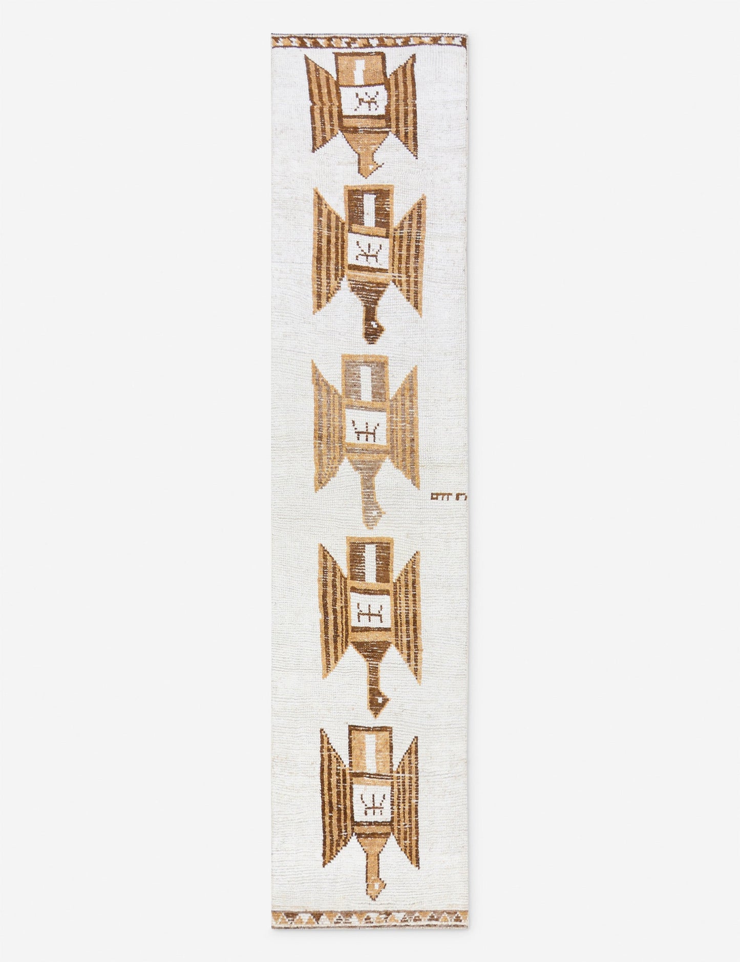 Tapis de couloir vintage turc en laine noué à la main n° 281, 72 cm x 33 cm