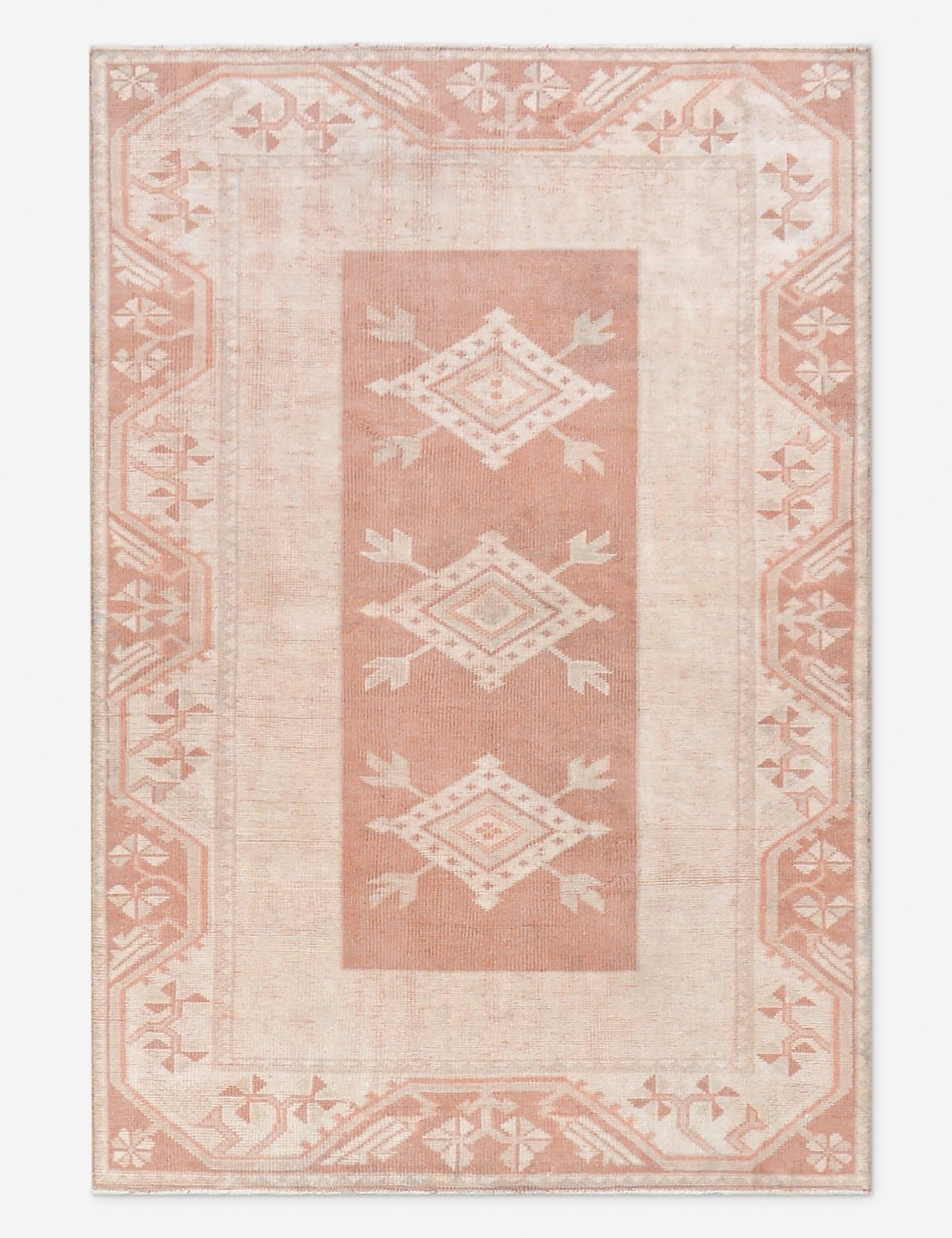 Tapis turc vintage en laine noué à la main n° 519, 3'10 x 5' 7