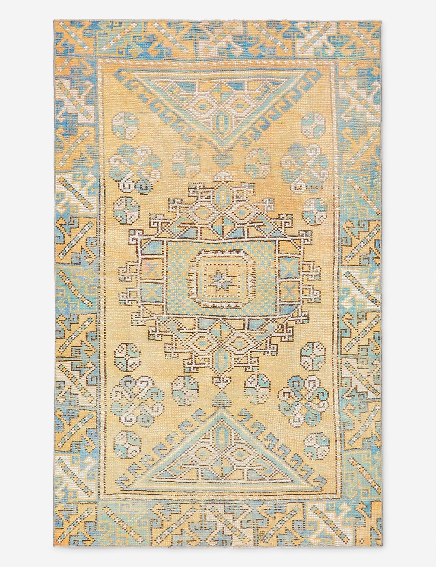 Tapis turc vintage en laine noué à la main n° 522, 90 cm x 160 cm