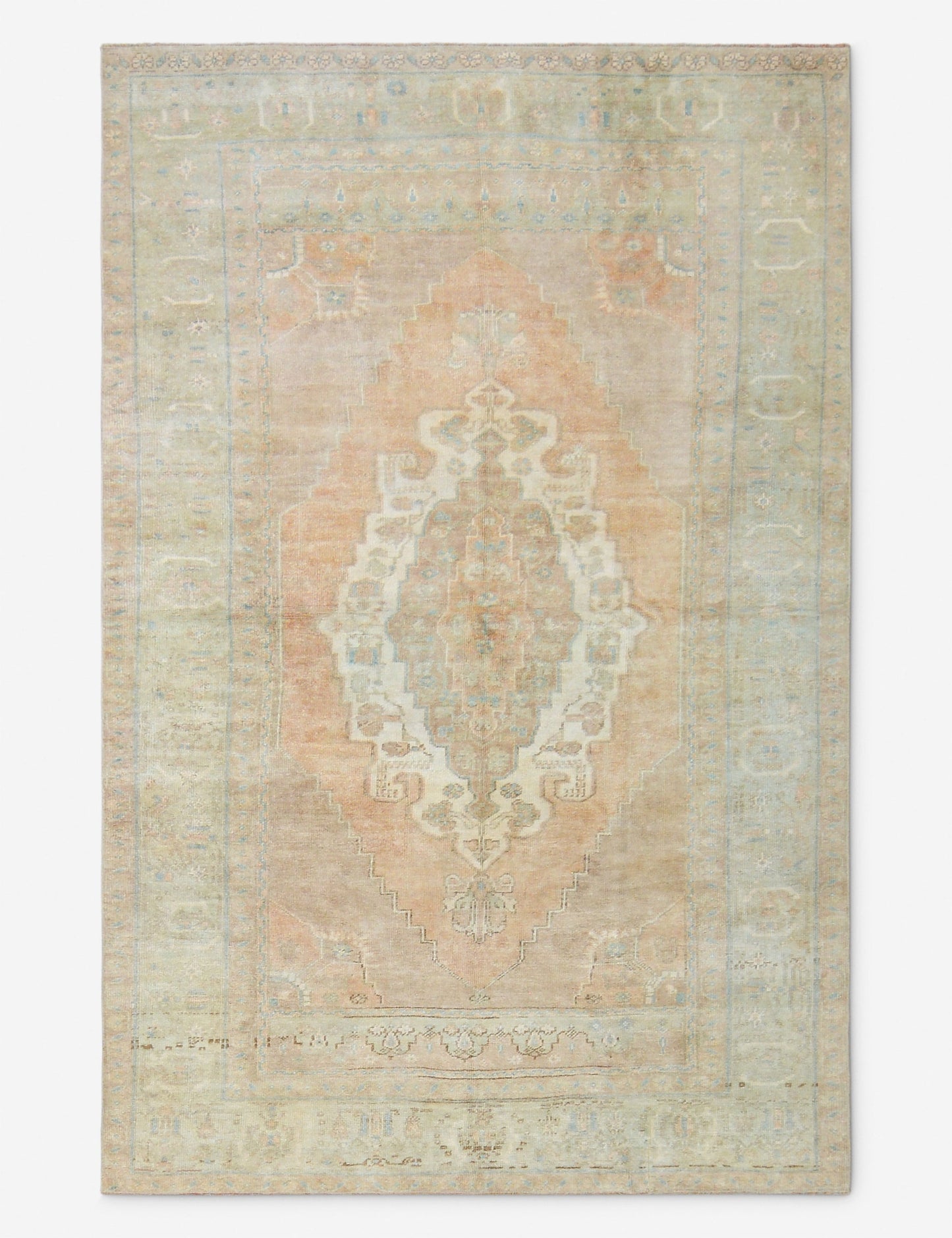 Tapis turc vintage en laine noué à la main n° 527, 1,55 m x 2,40 m
