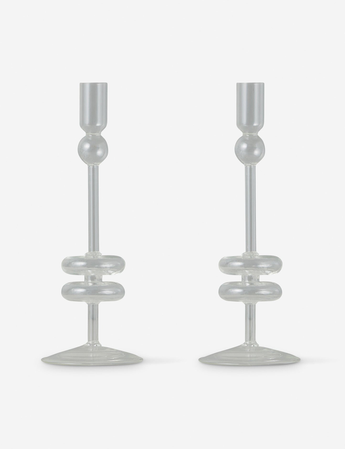 Paire de bougeoirs en verre (lot de 2) par etúHOME