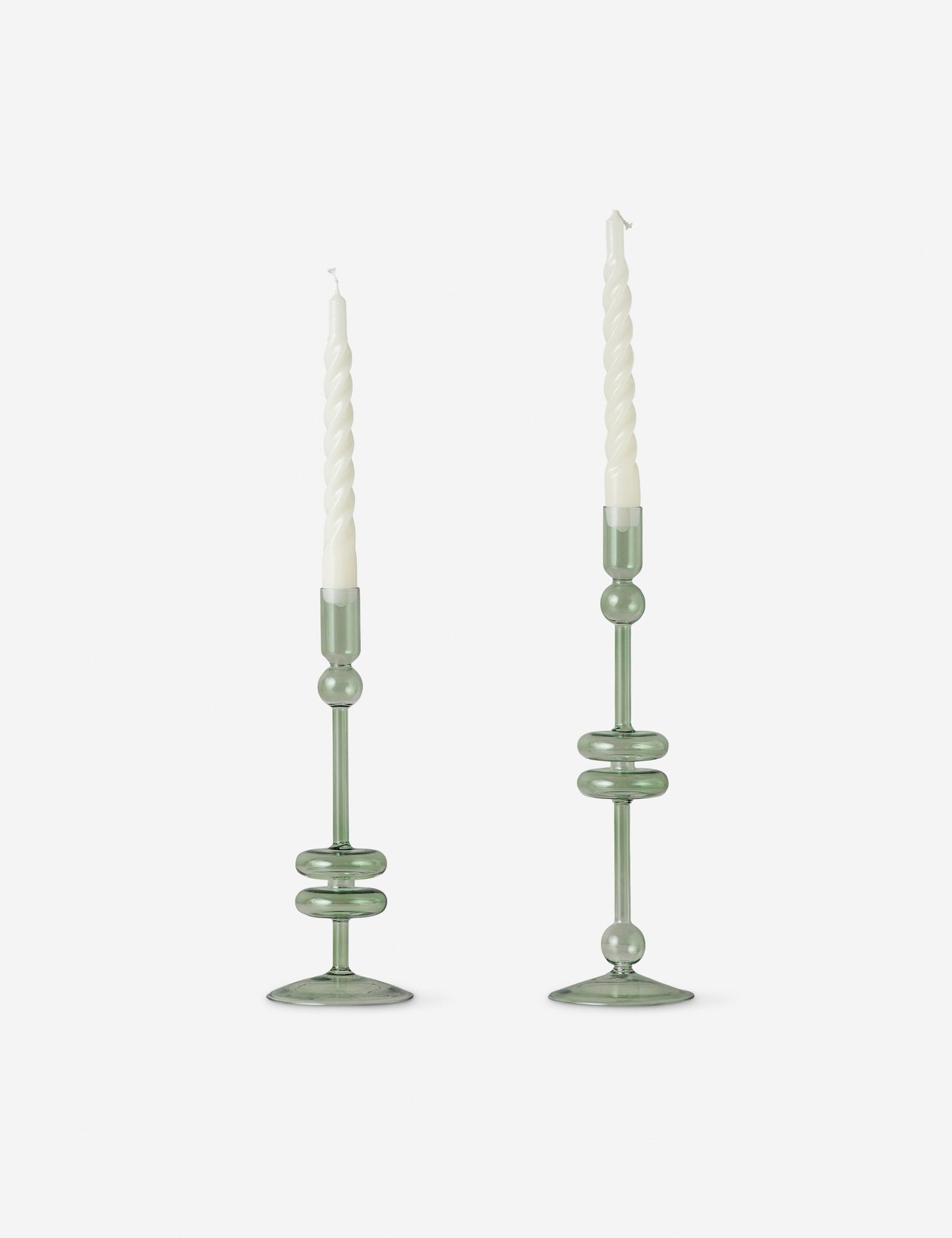 Paire de bougeoirs en verre (lot de 2) par etúHOME