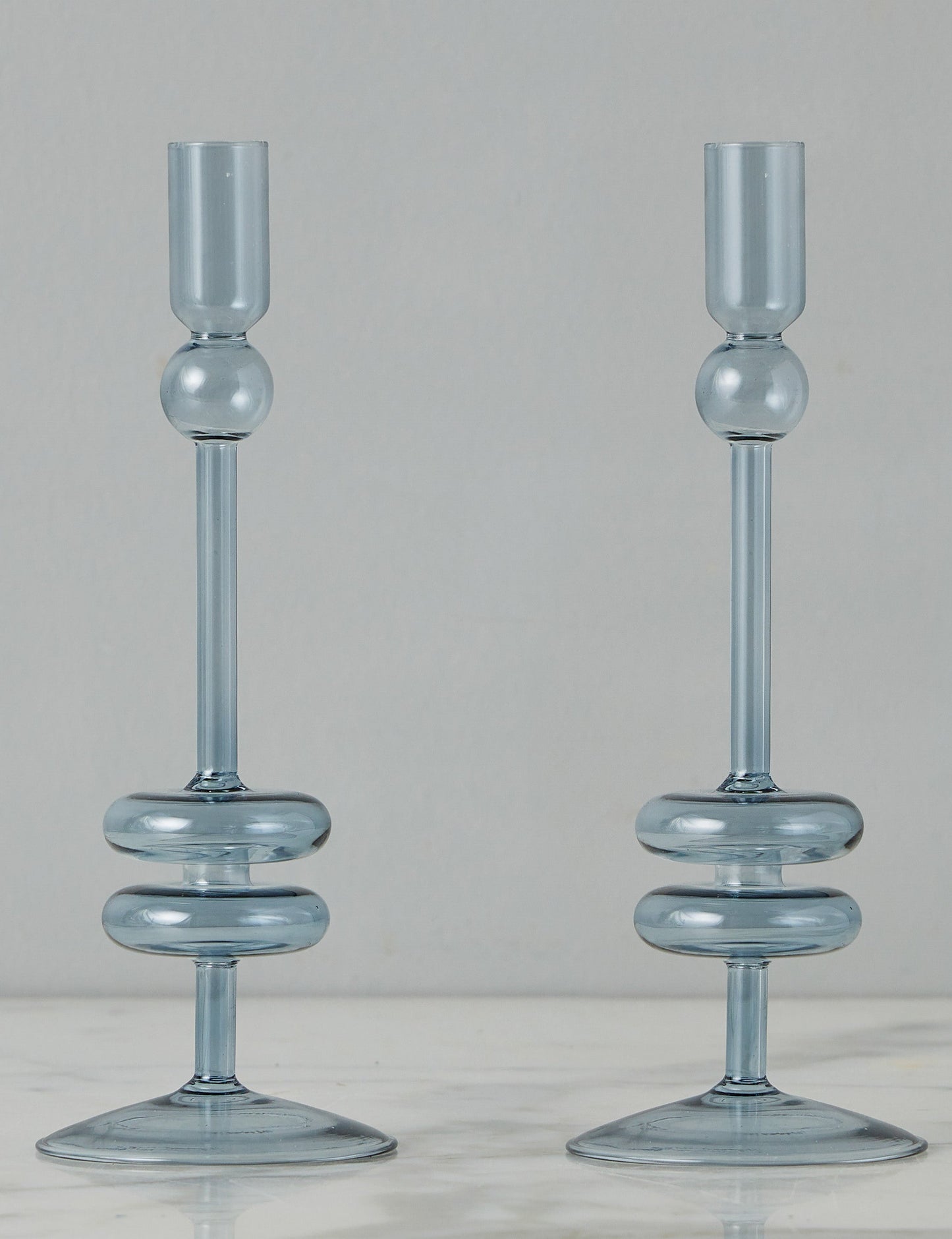 Paire de bougeoirs en verre (lot de 2) par etúHOME