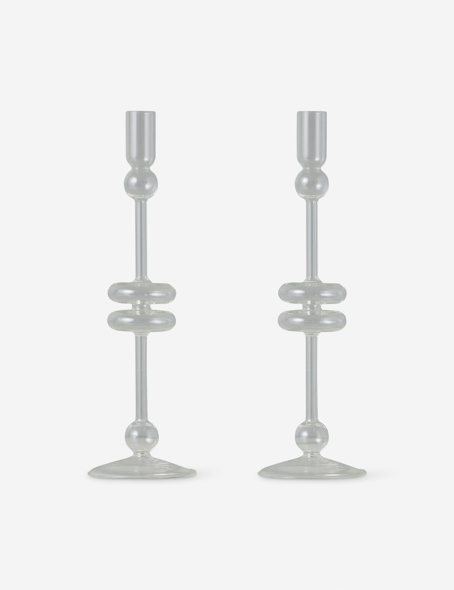 Paire de bougeoirs en verre (lot de 2) par etúHOME