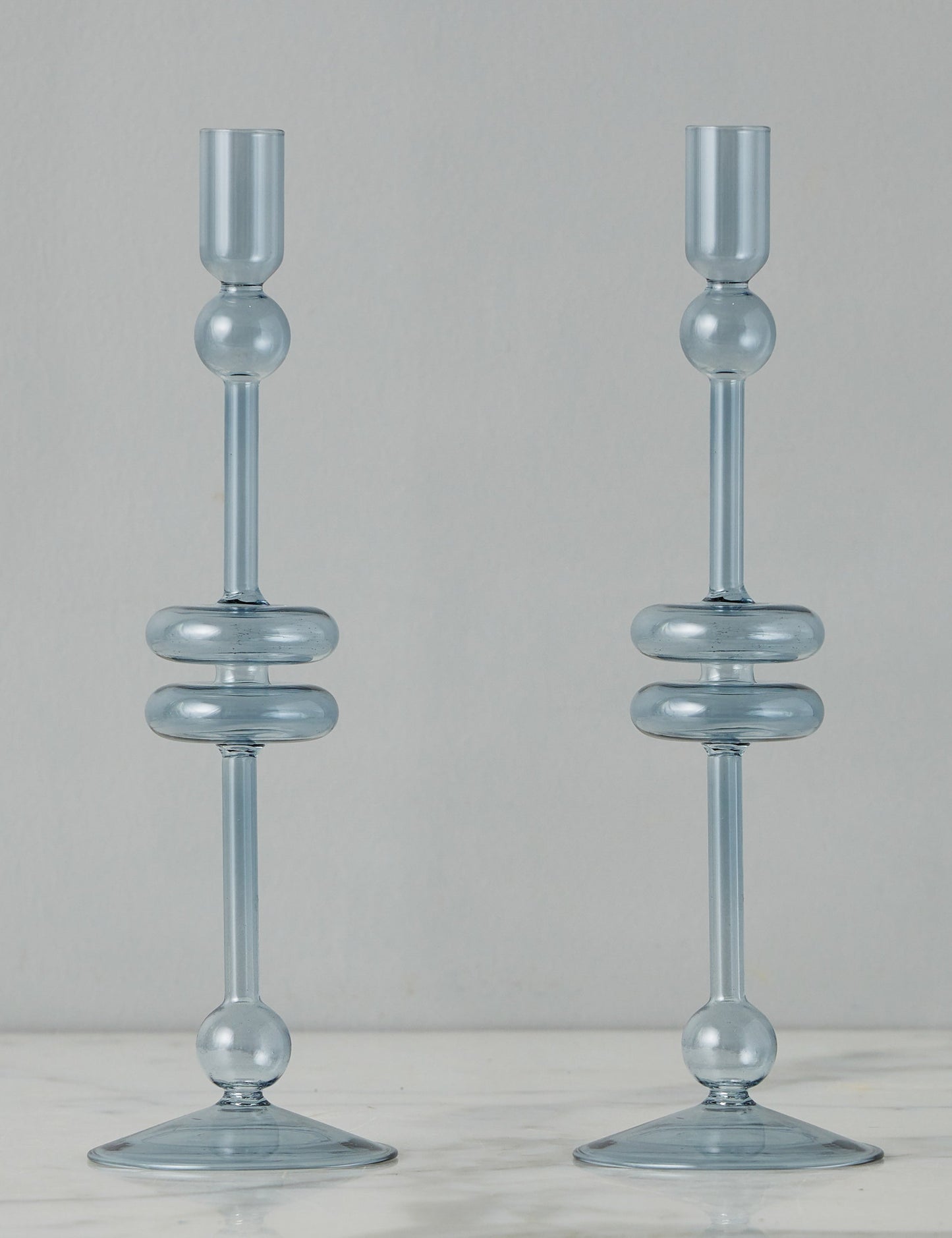 Paire de bougeoirs en verre (lot de 2) par etúHOME