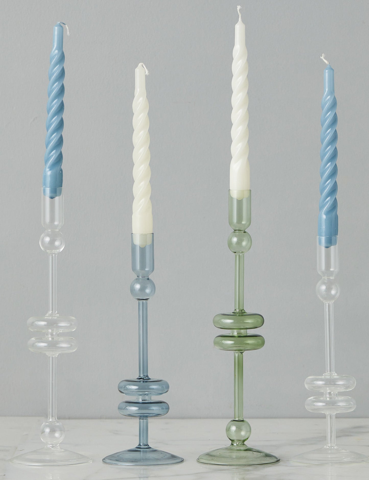 Paire de bougeoirs en verre (lot de 2) par etúHOME