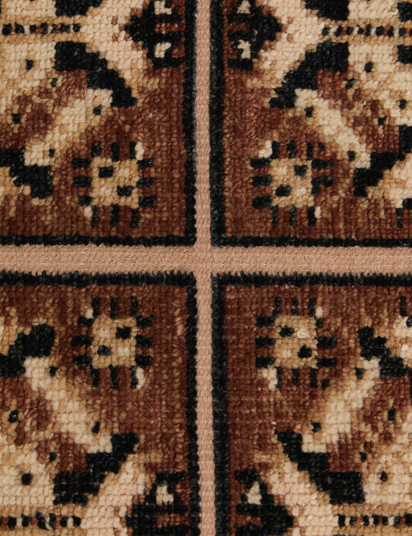 Échantillon de tapis en laine noué à la main Ovidi 12 x 12