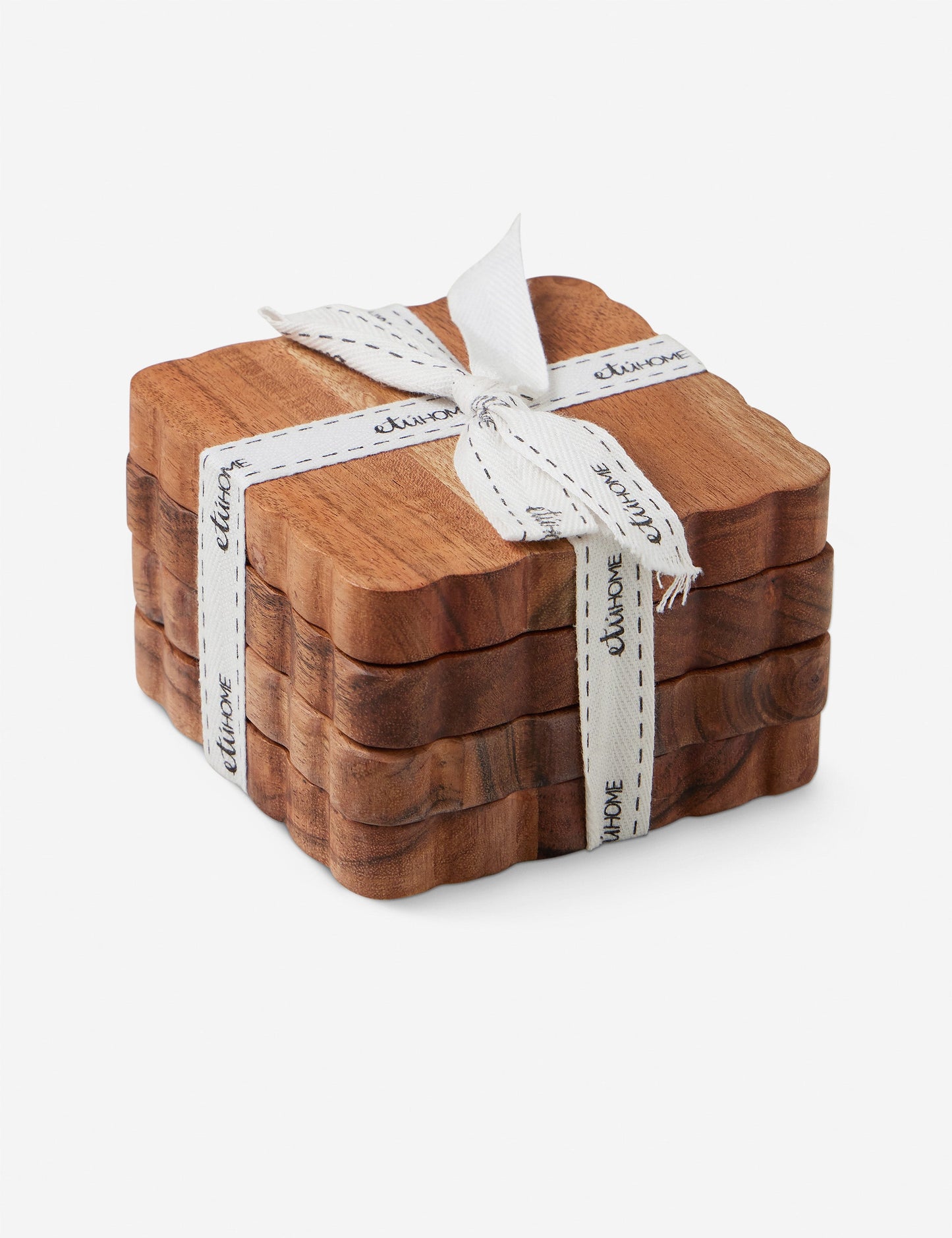 Sous-verres en bois festonné (lot de 4) par etúHOME
