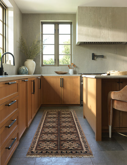 Échantillon de tapis en laine noué à la main Ovidi 12 x 12