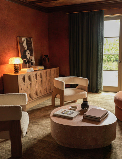 Table basse ronde en marbre Faas