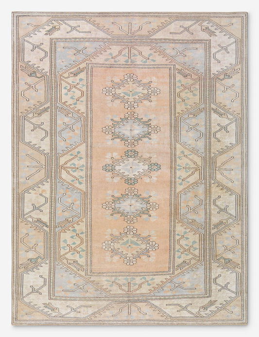 Tapis turc vintage en laine noué à la main n° 468, 1,95 m x 2,75 m