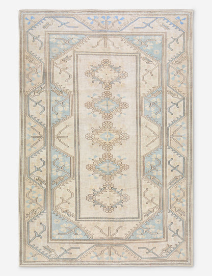 Tapis turc vintage en laine noué à la main n° 469, 1,95 m x 2,75 m