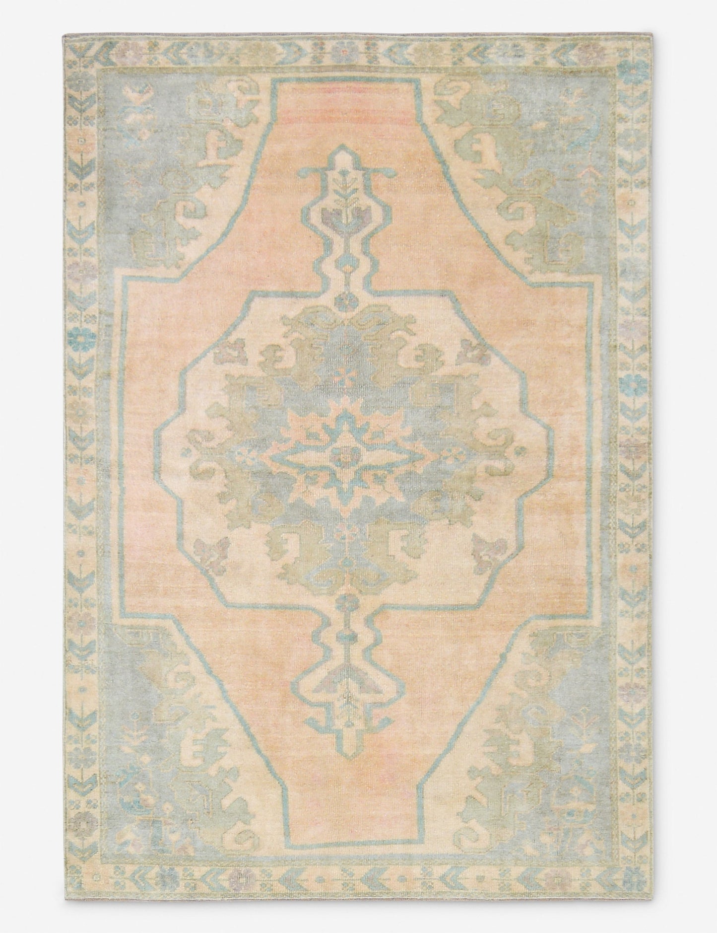 Tapis turc vintage en laine noué à la main n° 471, 1,50 m x 2,10 m