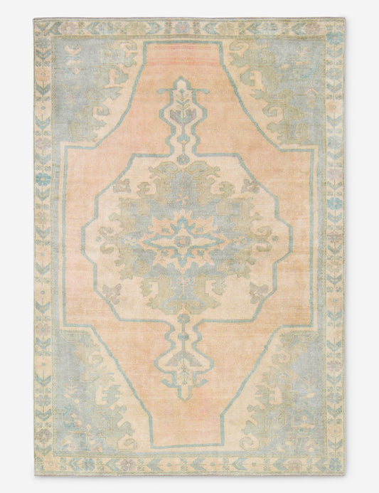Tapis turc vintage en laine noué à la main n° 471, 1,50 m x 2,10 m
