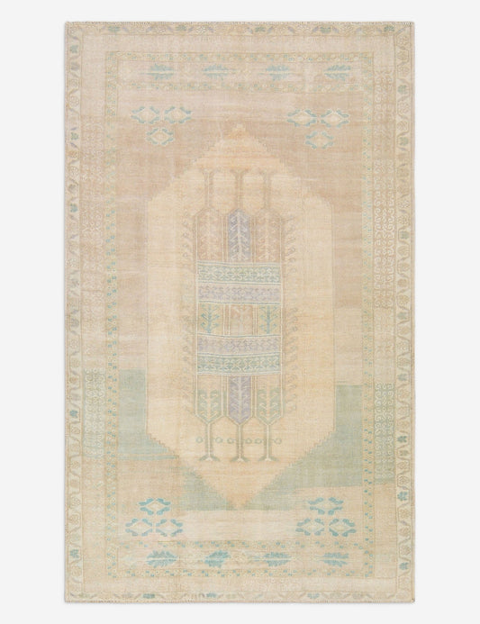 Tapis turc vintage en laine noué à la main n° 478, 1,52 m x 2,43 m