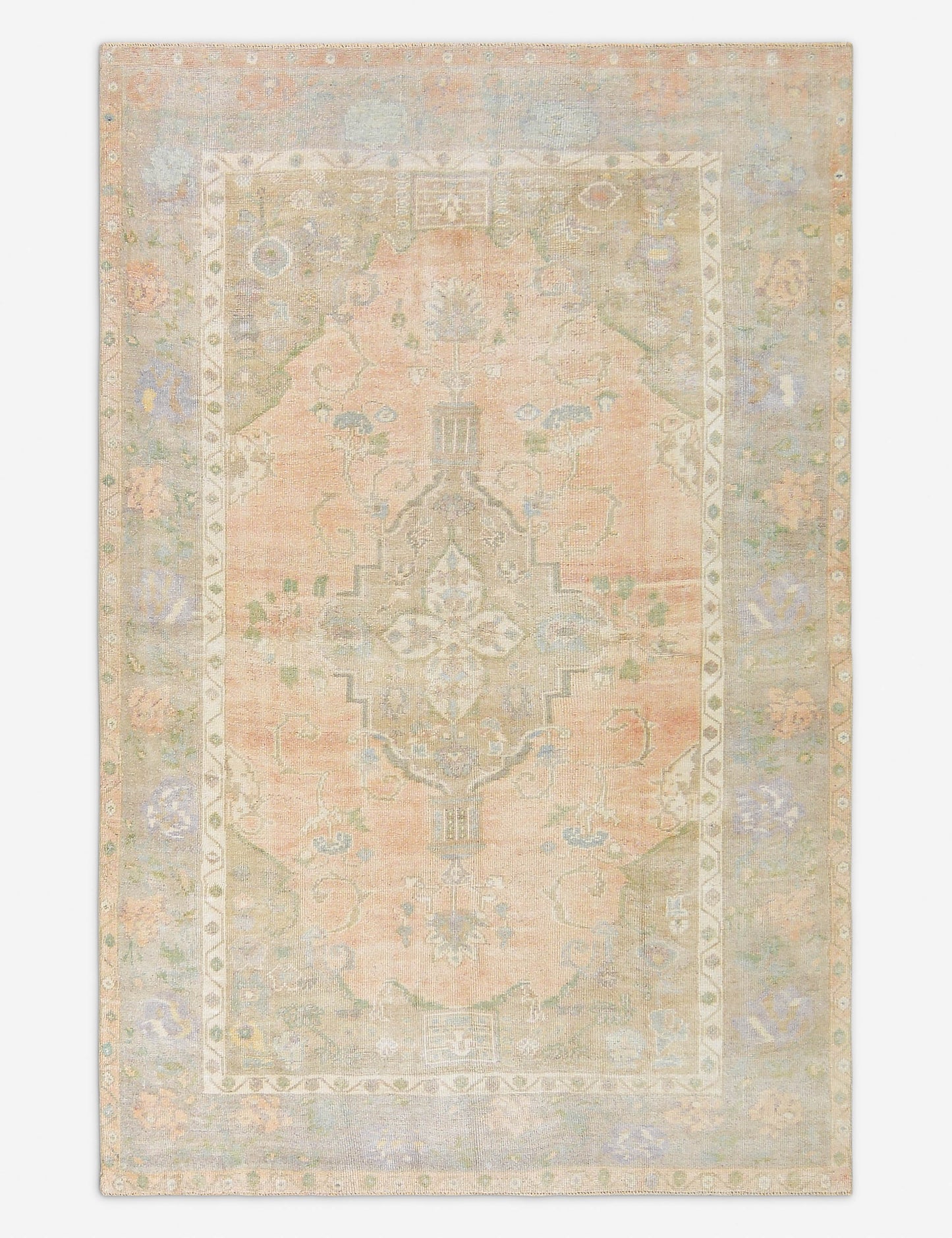 Tapis turc vintage en laine noué à la main n° 479, 1,62 m x 2,43 m