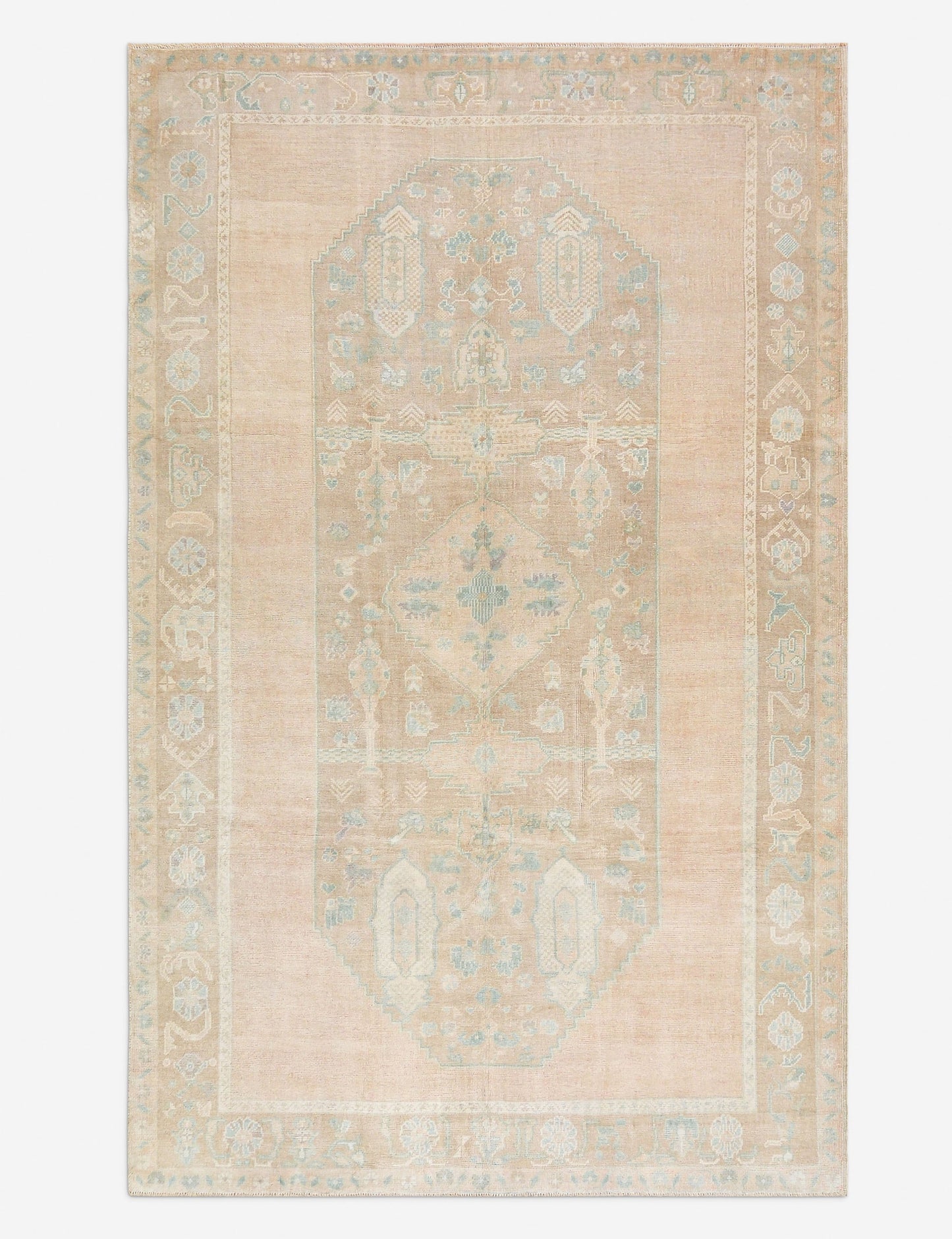 Tapis turc vintage en laine noué à la main n° 482, 1,85 m x 2,75 m