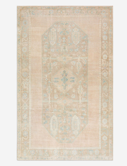 Tapis turc vintage en laine noué à la main n° 482, 1,85 m x 2,75 m