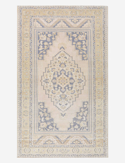 Tapis turc vintage en laine noué à la main n° 488, 1,55 m x 2,40 m
