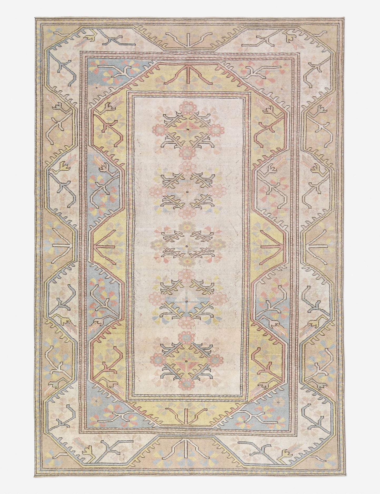 Tapis turc vintage en laine noué à la main n° 489, 1,83 m x 2,73 m