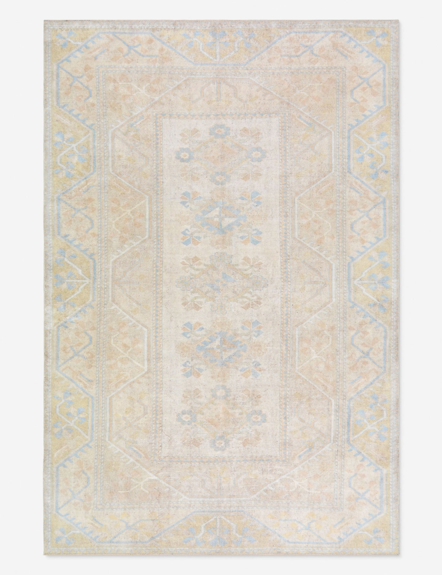 Tapis turc vintage en laine noué à la main n° 491, 1,95 m x 2,75 m