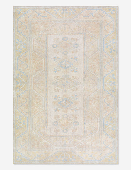 Tapis turc vintage en laine noué à la main n° 491, 1,95 m x 2,75 m