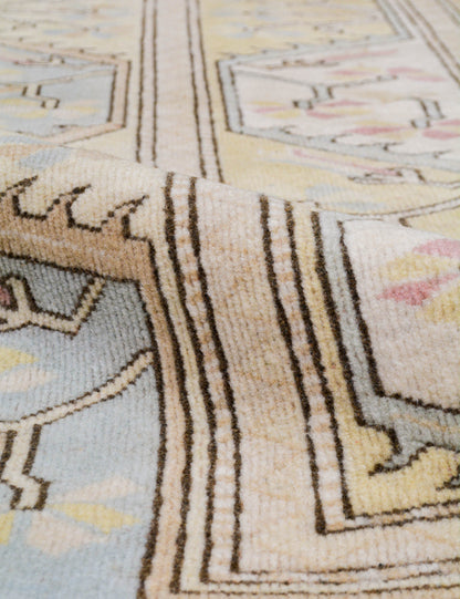 Tapis turc vintage en laine noué à la main n° 492, 6' 7 x 9' 1
