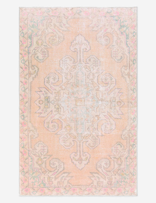 Tapis turc vintage en laine noué à la main n° 493, 1,20 m x 2,10 m