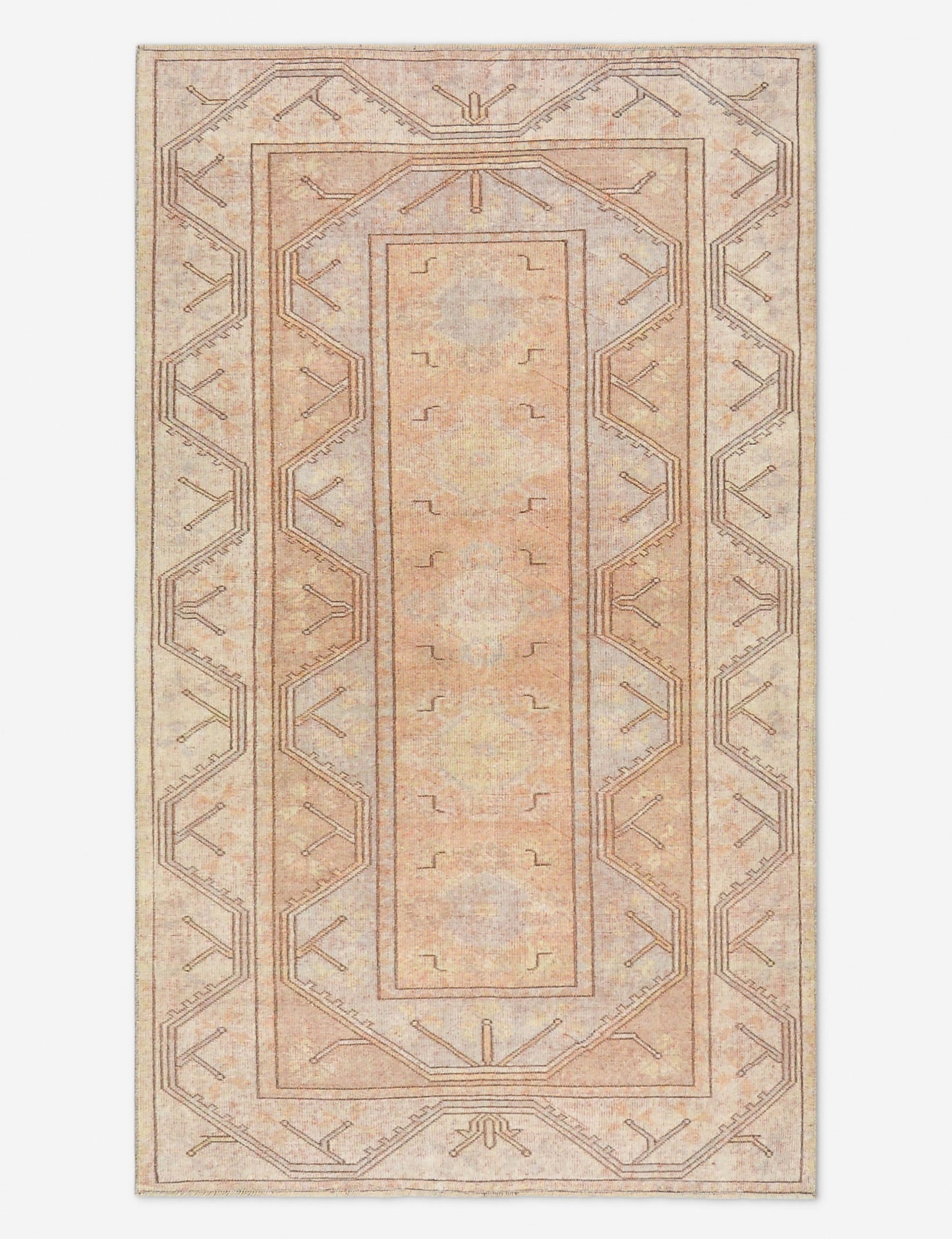 Tapis turc vintage en laine noué à la main n° 497, 1,22 m x 1,83 m