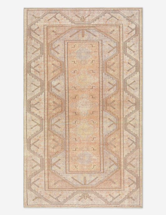 Tapis turc vintage en laine noué à la main n° 497, 1,22 m x 1,83 m
