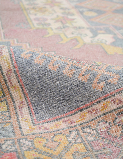 Tapis turc vintage en laine noué à la main n° 500, 90 x 180 cm