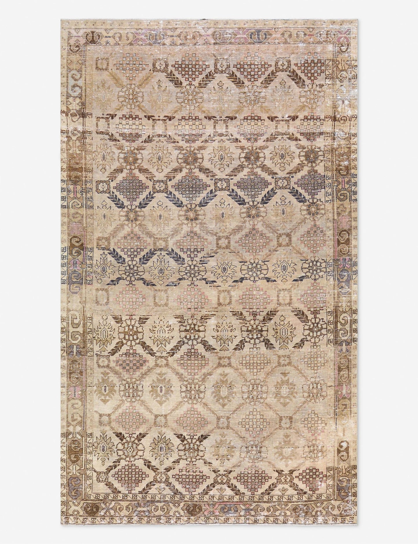 Tapis turc vintage en laine noué à la main n° 505, 1,50 m x 2,70 m