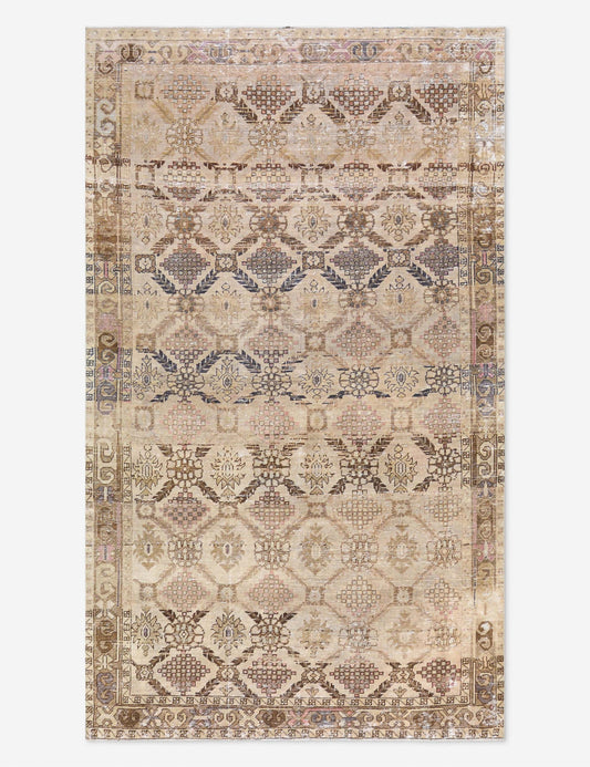 Tapis turc vintage en laine noué à la main n° 505, 1,50 m x 2,70 m