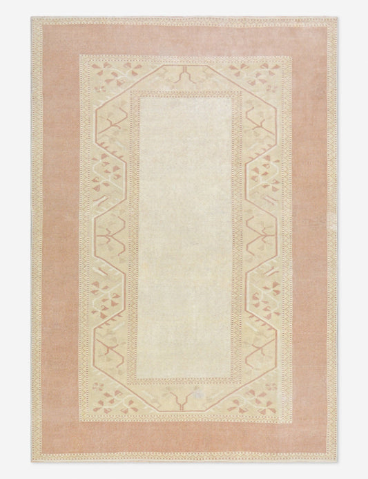 Tapis turc vintage en laine noué à la main n° 508, 1,62 m x 2,13 m
