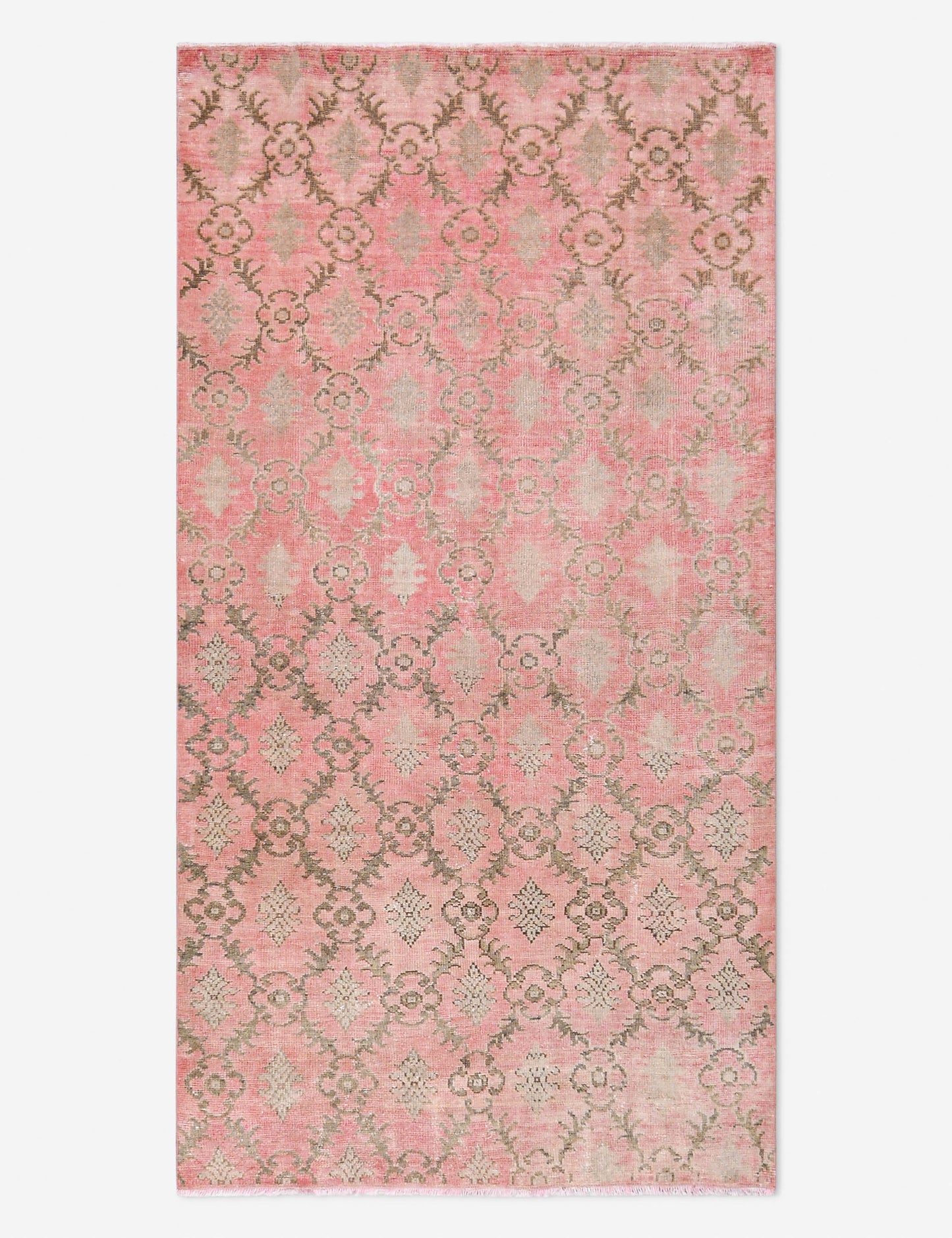 Tapis turc vintage en laine noué à la main n° 509, 1,25 m x 2,40 m