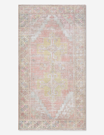 Tapis turc vintage en laine noué à la main n° 511, 1,25 m x 2,40 m