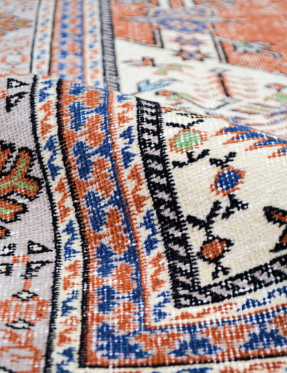 Tapis turc vintage en laine noué à la main n° 512, 1,50 m x 2,40 m