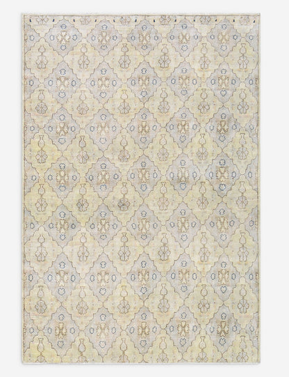 Tapis turc vintage en laine noué à la main n° 513, 1,27 m x 2,13 m