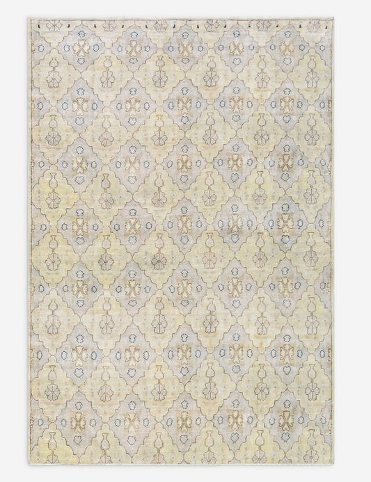Tapis turc vintage en laine noué à la main n° 513, 1,27 m x 2,13 m