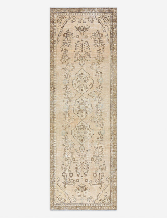 Tapis turc vintage en laine noué à la main n° 514, 90 cm x 270 cm