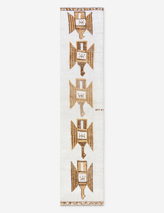 Tapis de couloir vintage turc en laine noué à la main n° 281, 72 cm x 33 cm