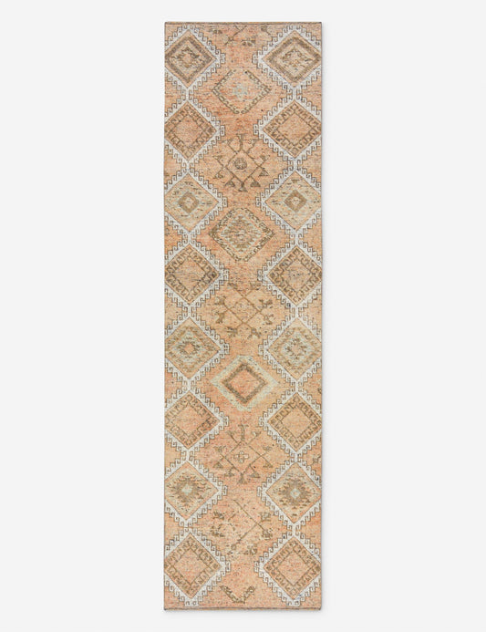 Tapis de couloir vintage turc en laine noué à la main n° 283, 73 cm x 275 cm